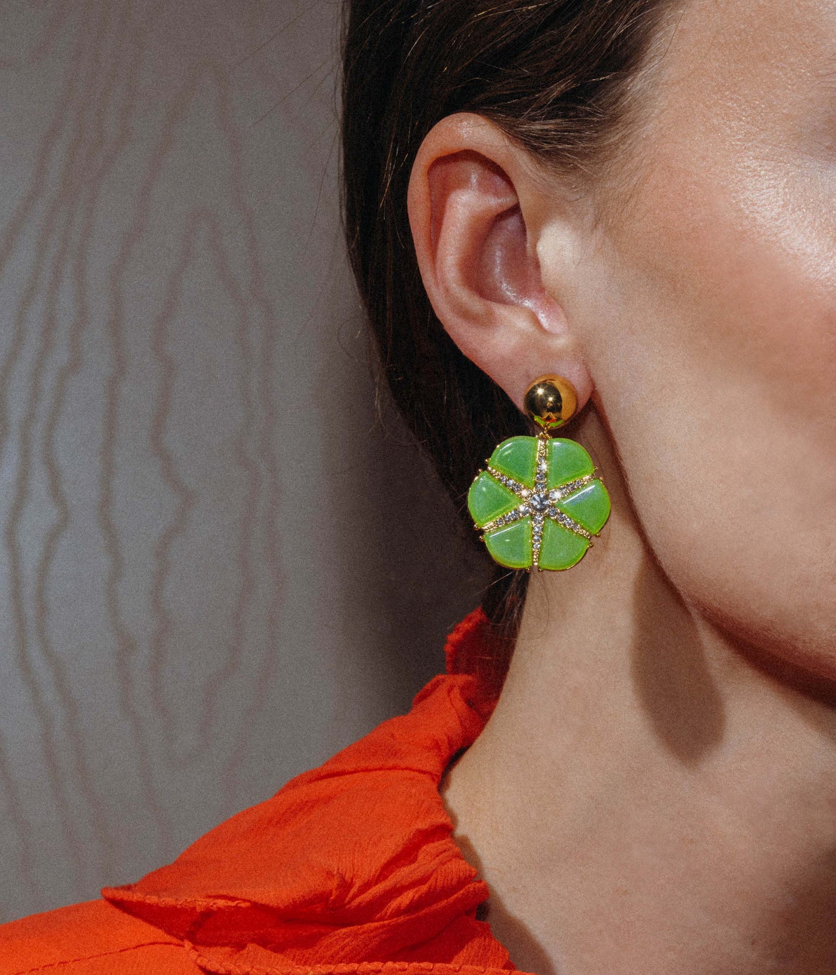 Rosemary Statement Earring | Green