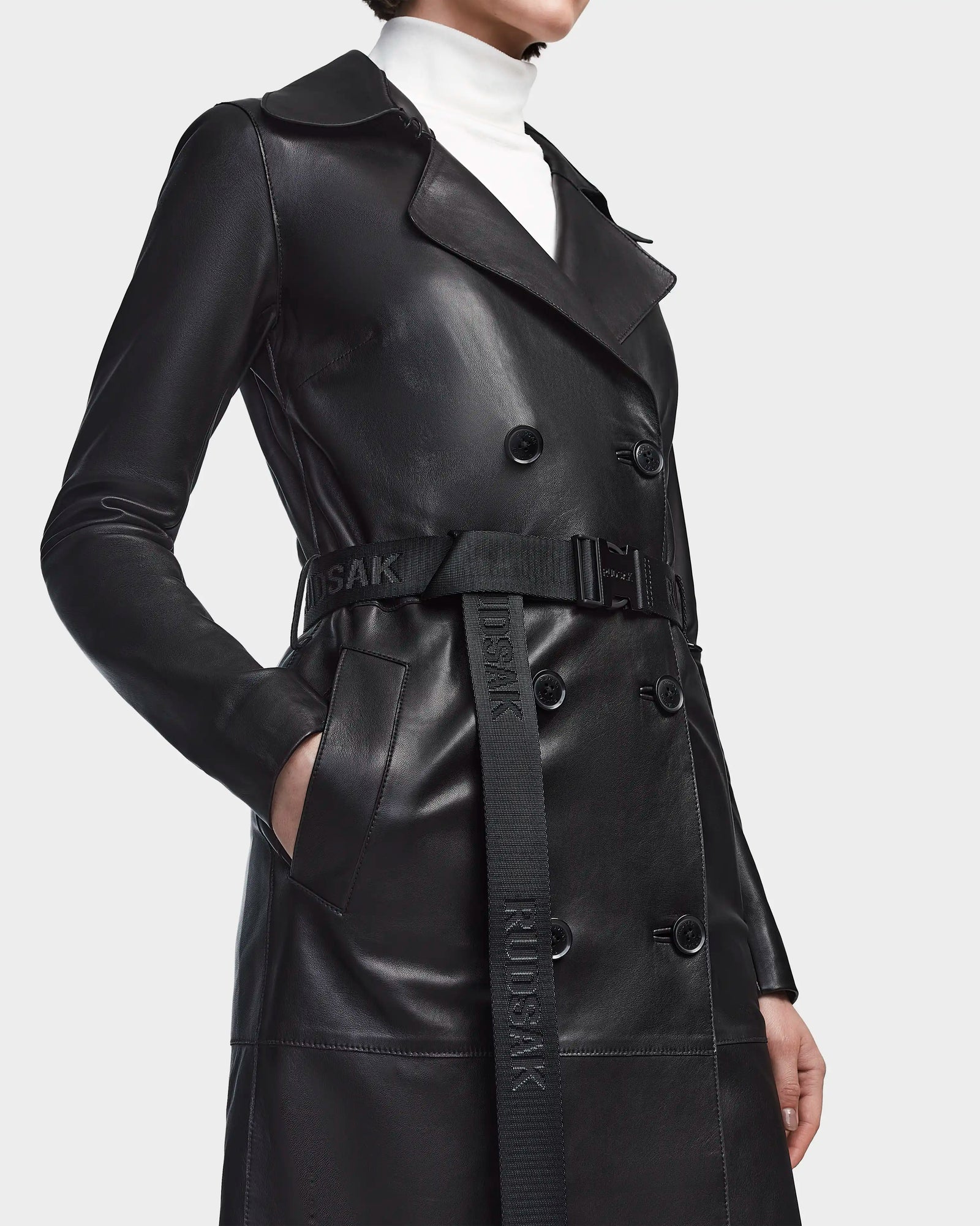 Women | Leather Trench KIRALY - 8123553 | Black
