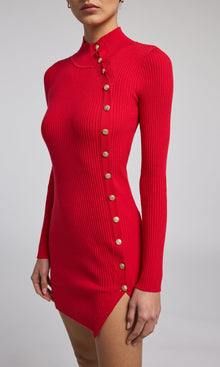 Yara Rib Dress | Red