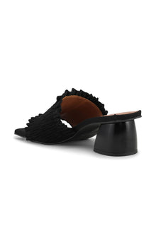 Smock Kitten Heel Mule | Black
