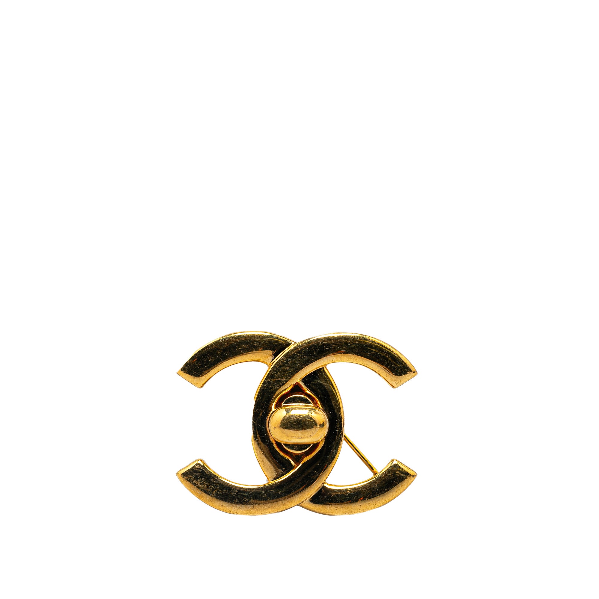 Chanel Pre-Owned CC Turn-Lock Brooch | Women | Gold