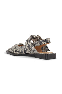 Chunky Buckle Ballerina Snake | Sand