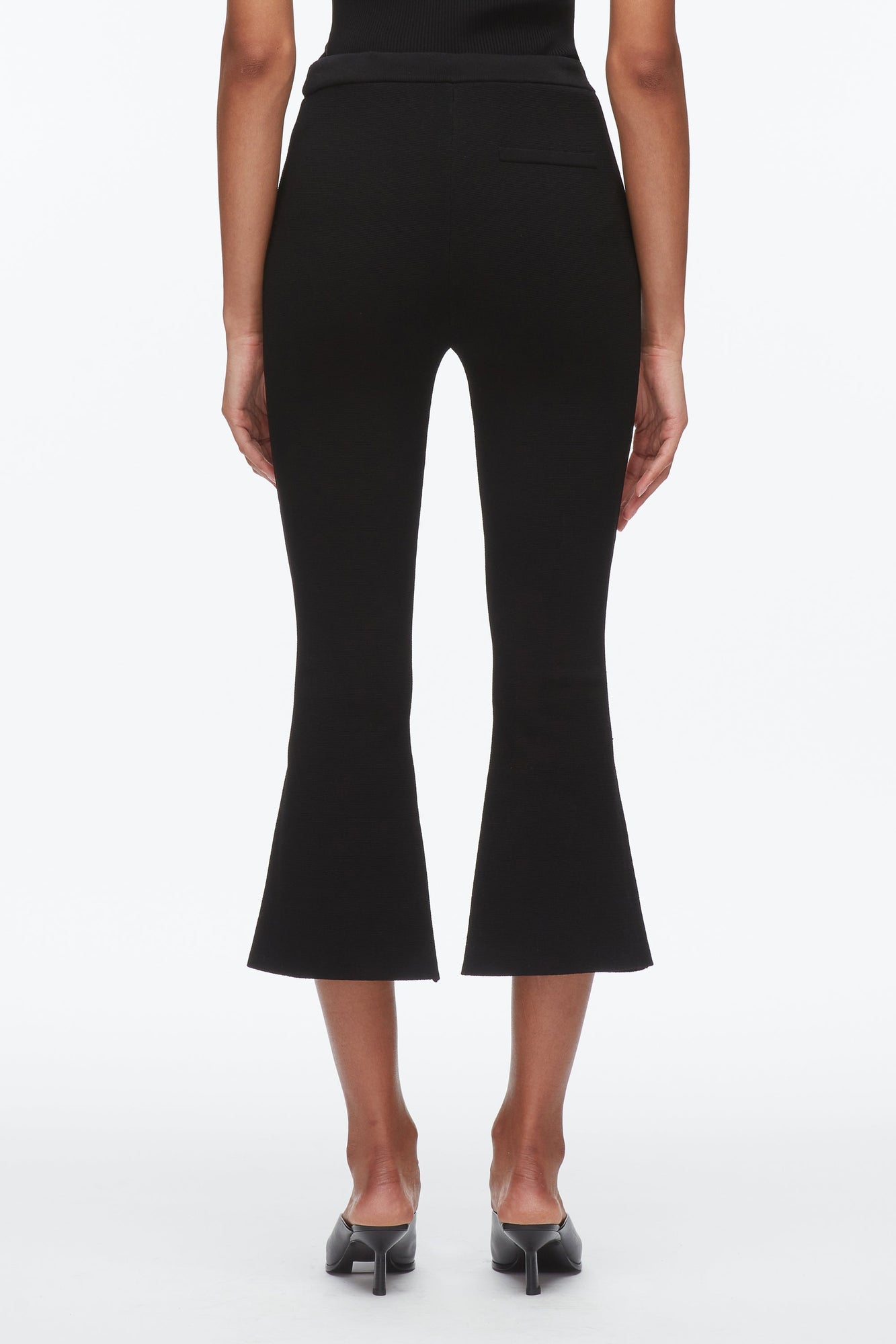 Compact Cropped Kickflare Pant | Black