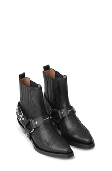 Fitted Chelsea Western Boot | Black