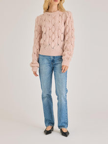 Alpaca Chainette Sweater | Blush