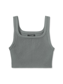 Womens | Coreflex Form-Fitting Cropped Tank | Sage