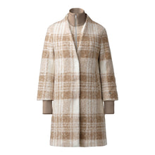 Samantha Straight-Fit Plaid Coat With Bib | Hush