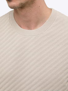 Mens | Riviera Knit Signature-Fit Textured Tee | Sand Dune