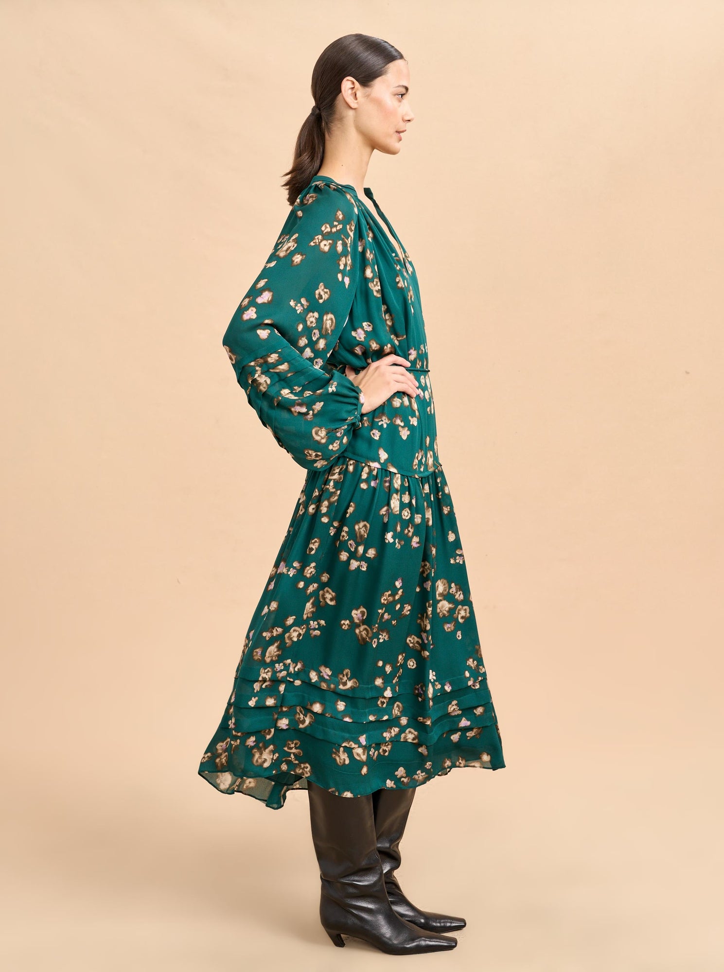 Seraphine Dress | Petrol Floral