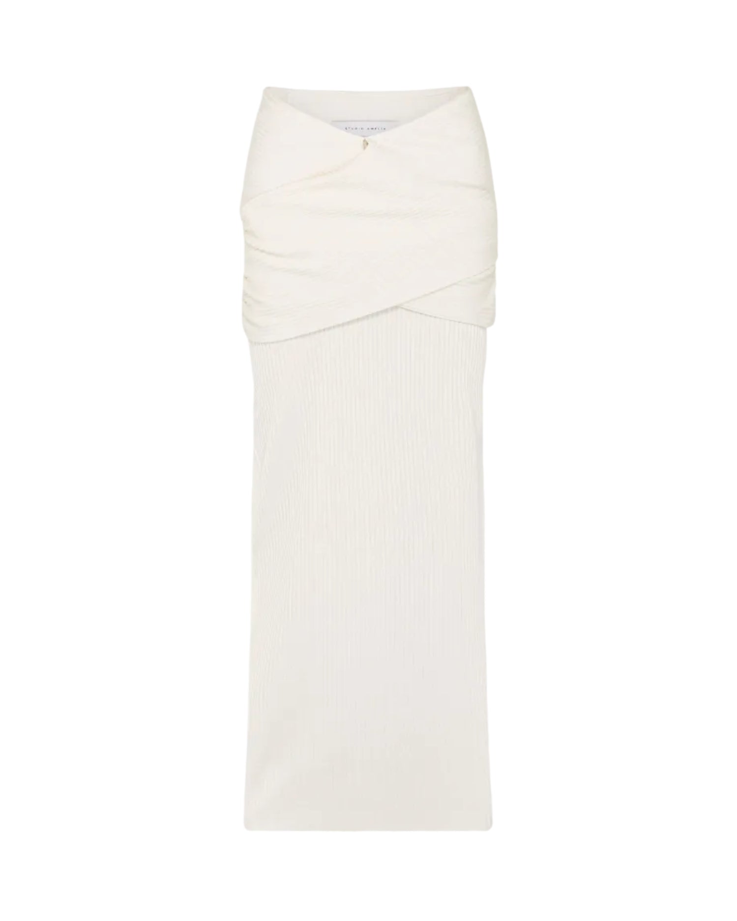 Serpent Wrapped Rib Skirt | Ivory