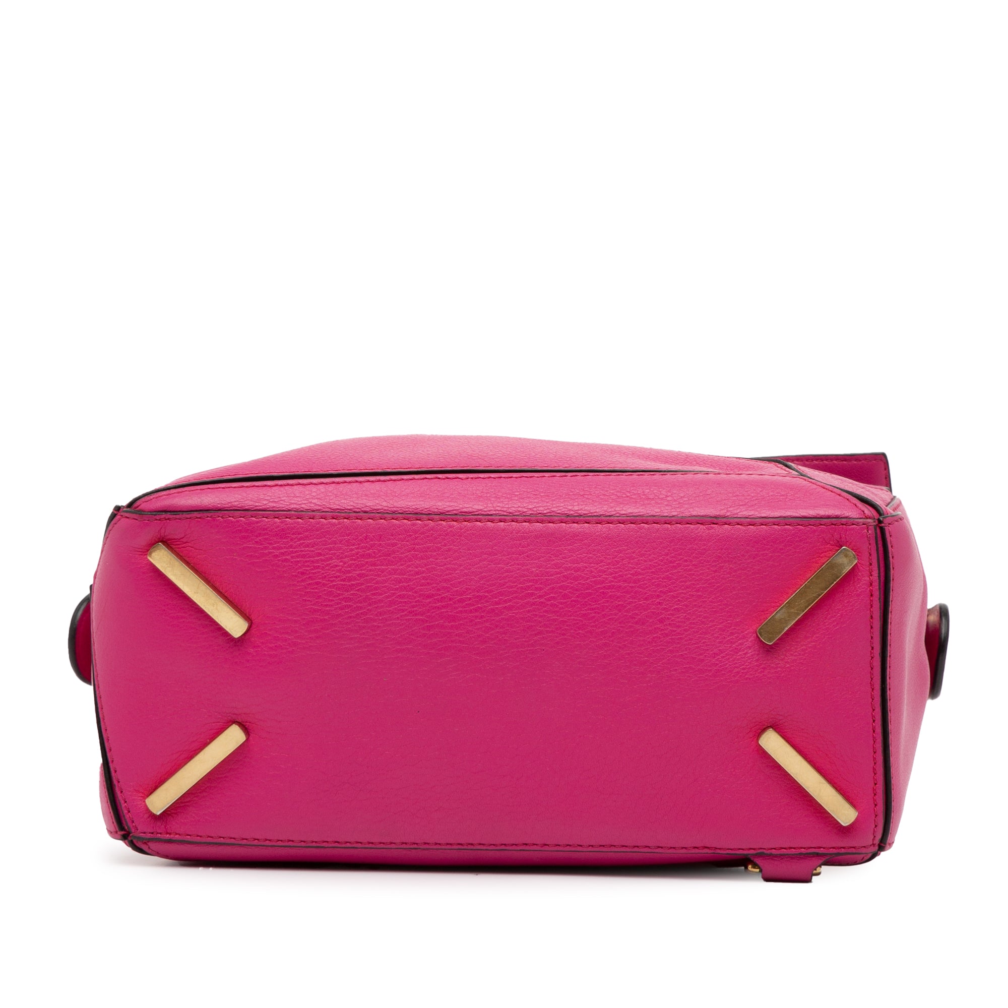 Loewe | Pre-Owned Small Calfskin Puzzle Satchel | Pink/Hot Pink