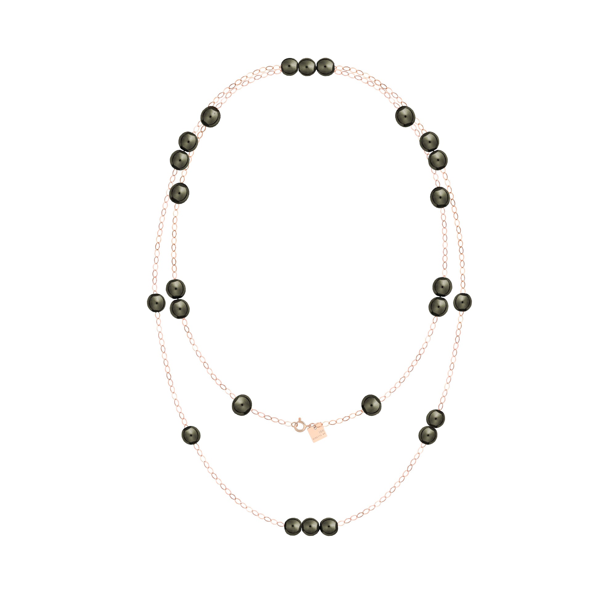 Golden Obsidian Georgia Sautoir | 18K Rose Gold