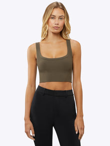 Womens | Coreflex Form-Fitting Cropped Tank | Shadow