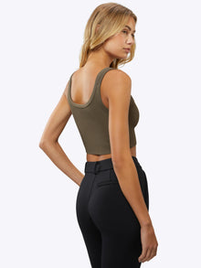 Womens | Coreflex Form-Fitting Cropped Tank | Shadow