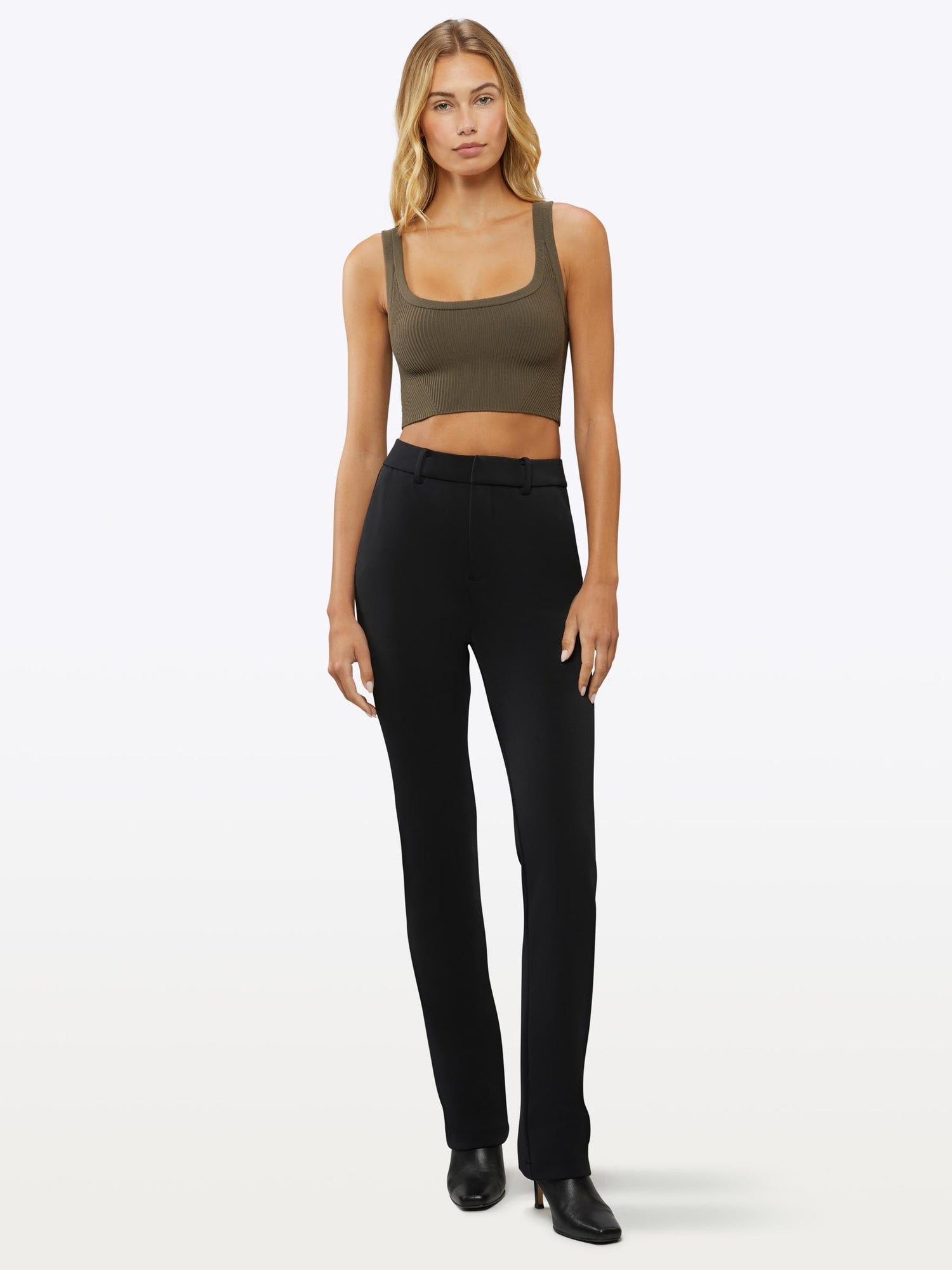 Womens | Coreflex Form-Fitting Cropped Tank | Shadow