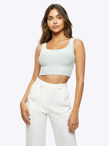 Womens | Coreflex Form-Fitting Cropped Tank | Shoreline