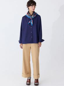 Sirene Scarf-Back Shirt | Navy