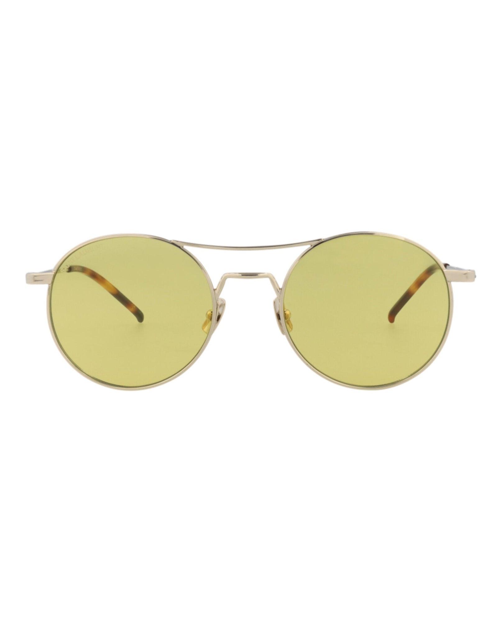 Saint Laurent Round Metal Sunglasses | Gold