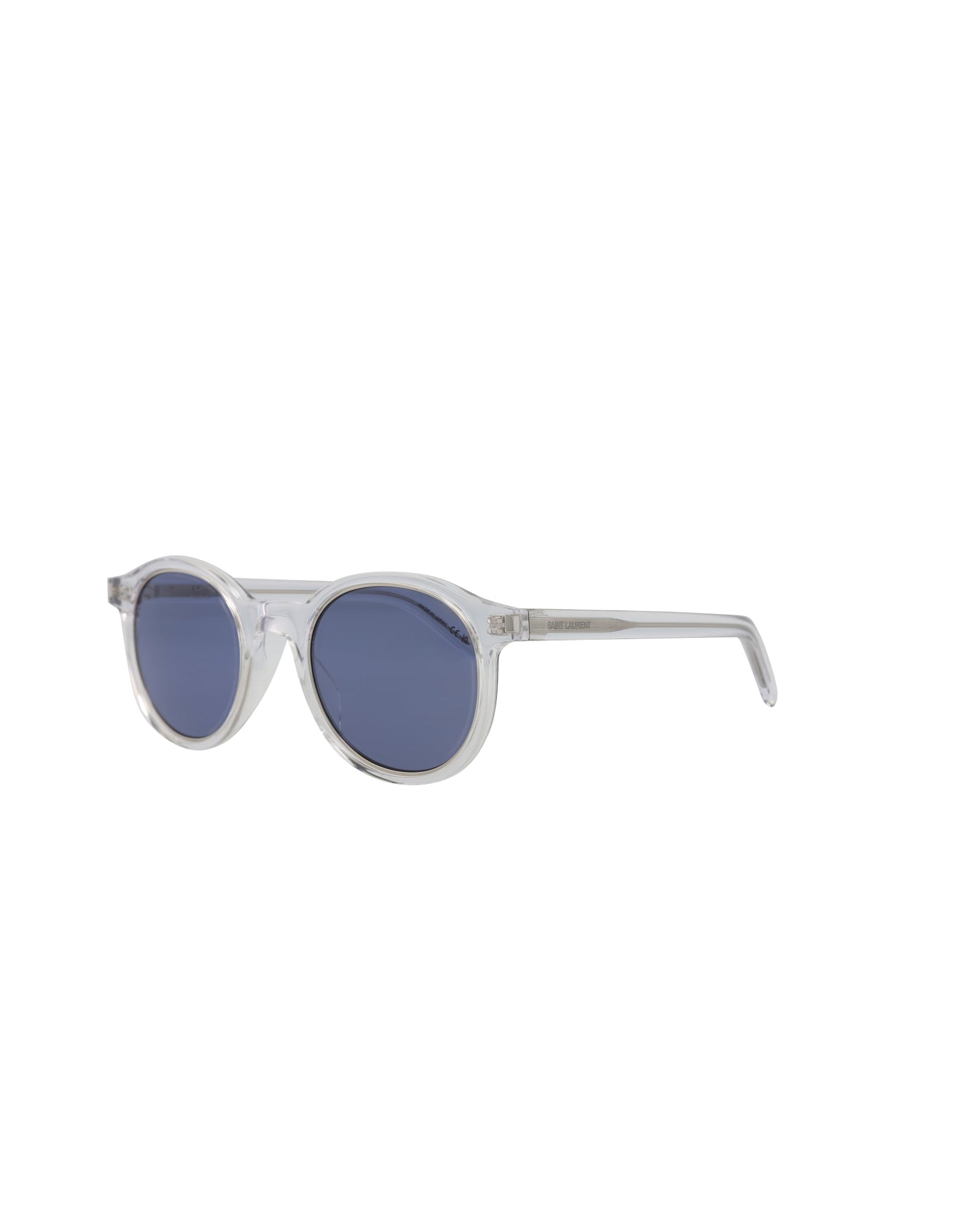 Saint Laurent Round Acetate Sunglasses | Crystal