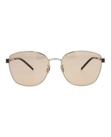 Saint Laurent Square Metal Sunglasses | Silver