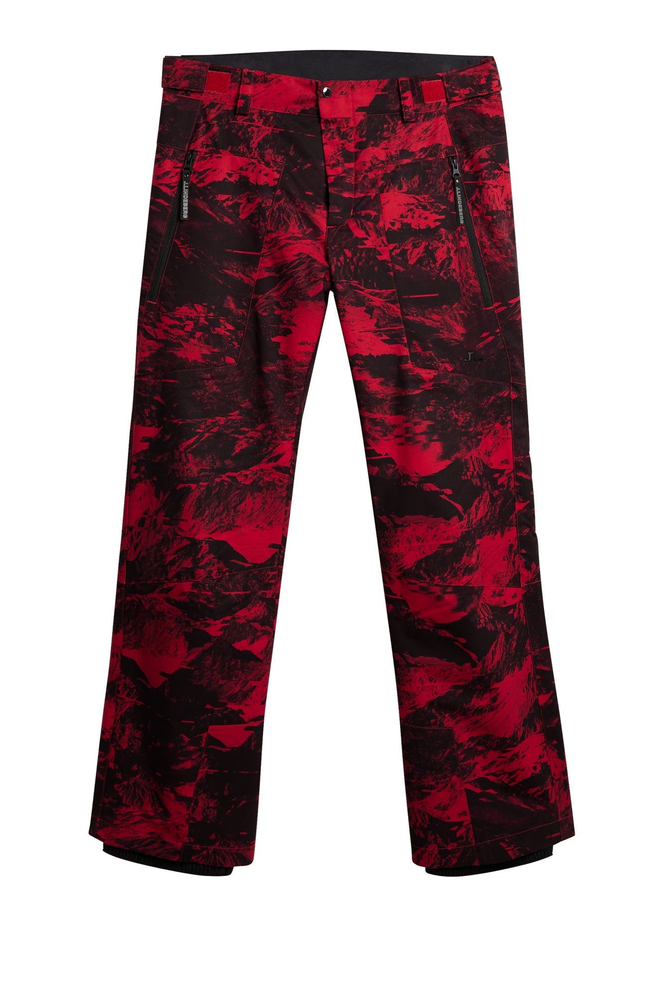 Clarke Pant Printed in Mountain Glitch Red by J.Lindeberg