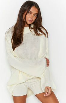 SNDYS Seeker Knit Top | White