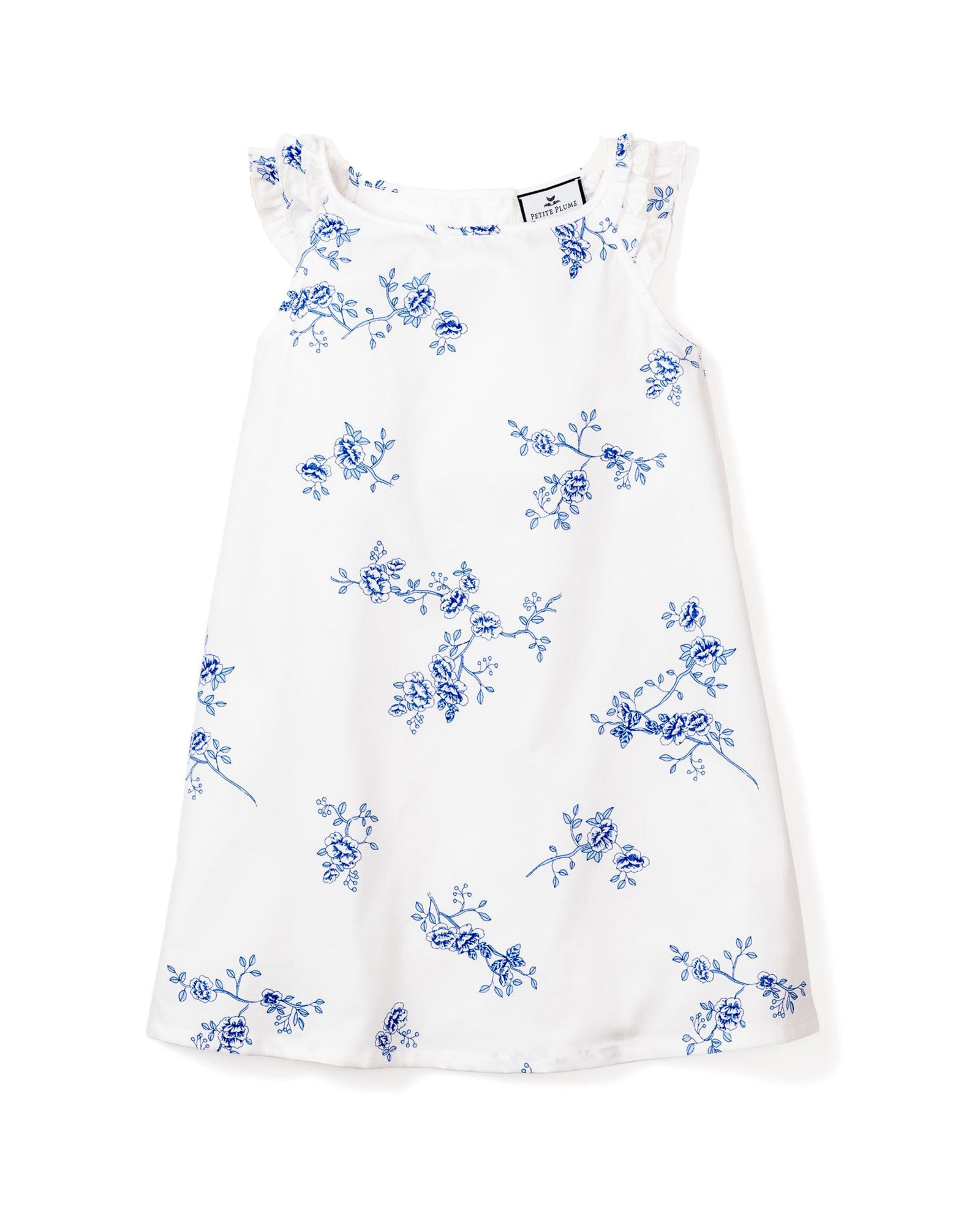 Girl's Twill Amelie Nightgown | Indigo Floral