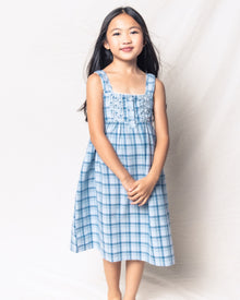 Kid's Twill Charlotte Nightgown | Seafarer Tartan