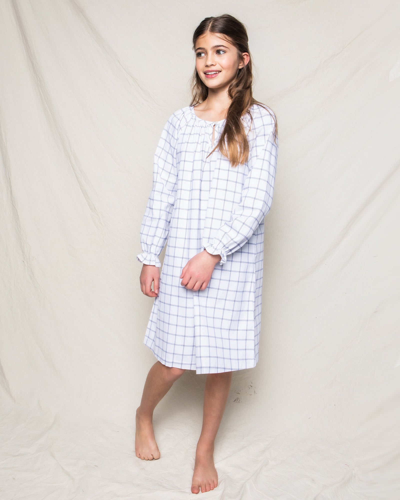 Girl's Twill Delphine Nightgown | Nantucket Tattersall