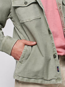 Mens - Stretch Terry Shirt Jacket | Faded Olive