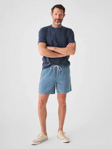 Mens - Drawstring Cord Short | Dune Blue | (6