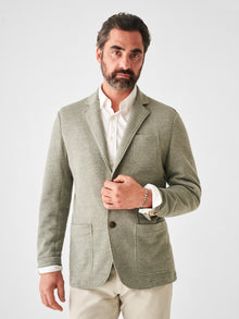 Mens - Inlet Knit Blazer | Olive Brush Melange