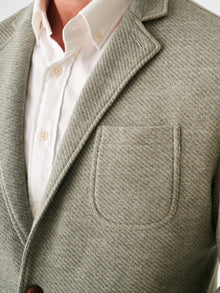 Mens - Inlet Knit Blazer | Olive Brush Melange