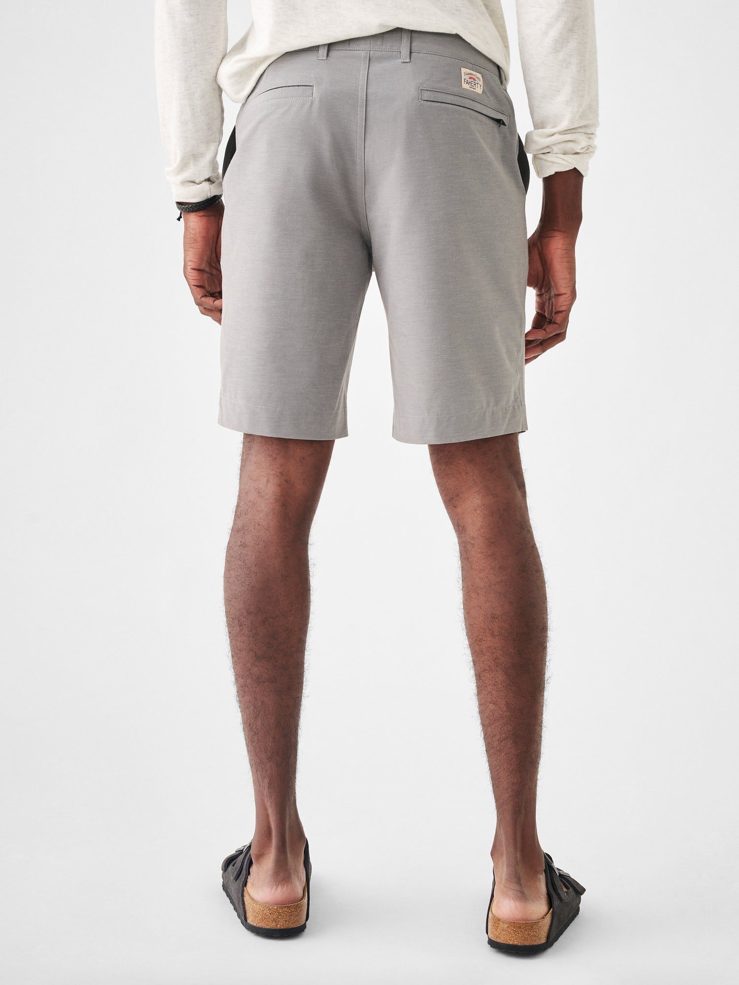 The Belt Loop All Day Shorts (9") By Faherty In Ice Grey