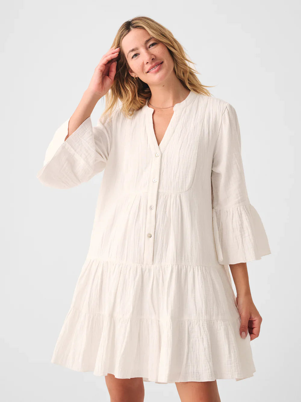 Womens - Dream Cotton Gauze Kasey Dress | White