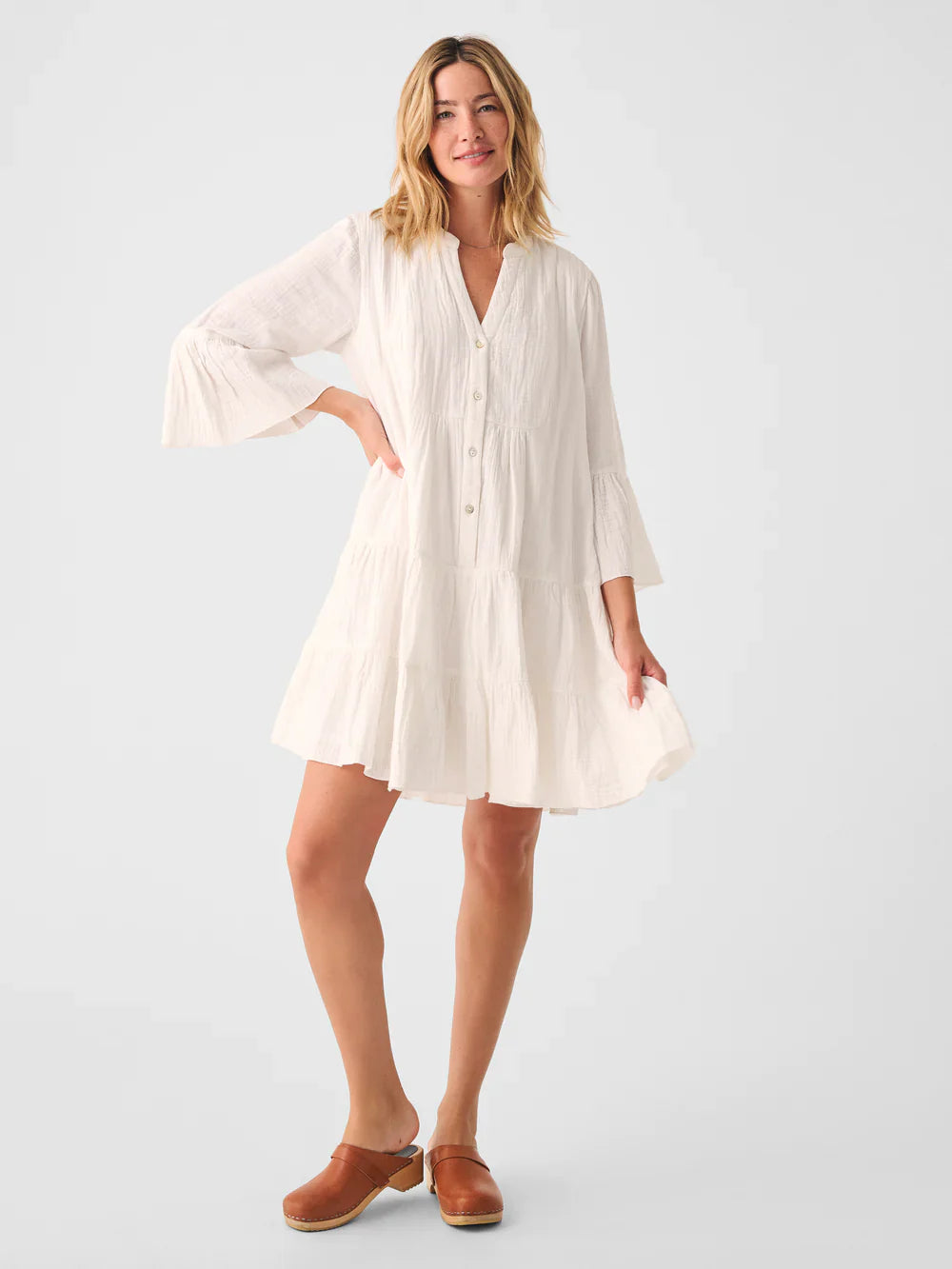 Womens - Dream Cotton Gauze Kasey Dress | White