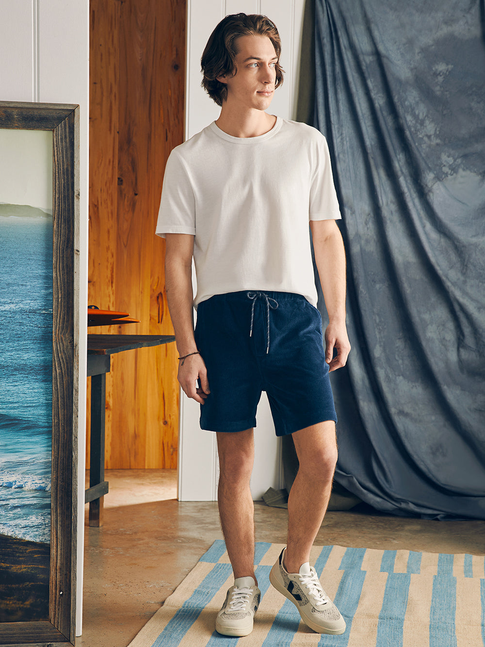 Mens - Drawstring Cord Short (6") | Spring Navy