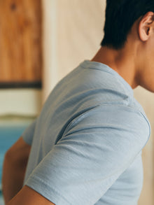 Sunwashed Pocket Tee by Faherty in Blue Breeze