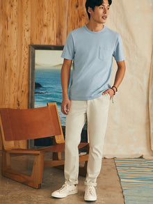 Sunwashed Pocket Tee by Faherty in Blue Breeze