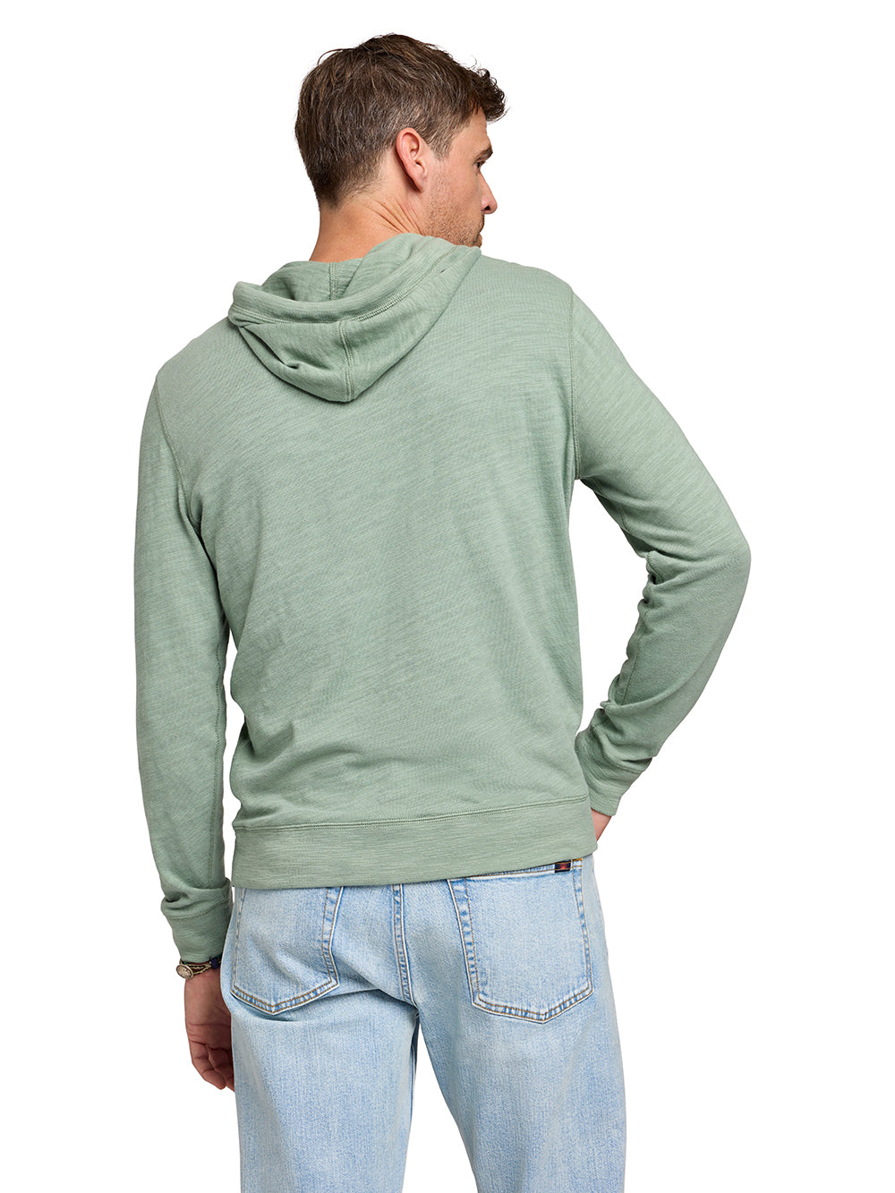 Sunwashed Slub Hoodie by Faherty in Faded Sage