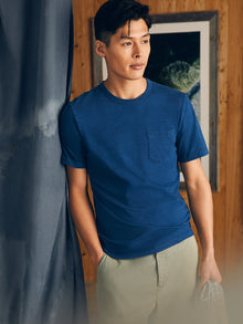 Mens - Sunwashed Indigo Pocket Tee | Midnight Wash