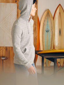 Mens - Whitewater Full Zip Hoodie | Grey Shell Loop