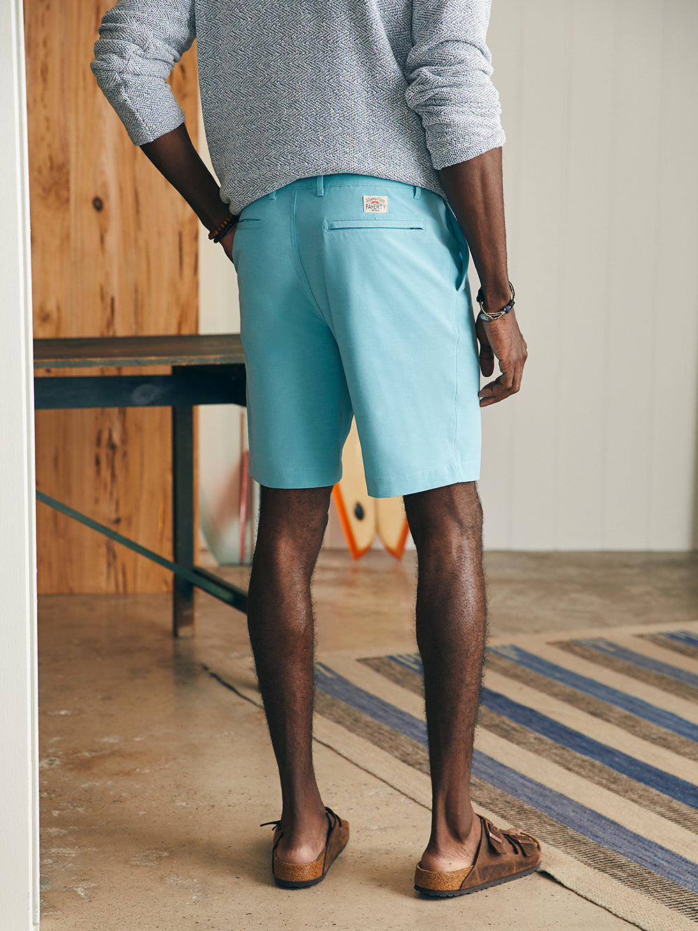 Mens - Belt Loop All Day Shorts (9") | Turquoise Sky