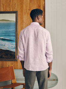 Mens - Linen Laguna Shirt | Lavender Melange