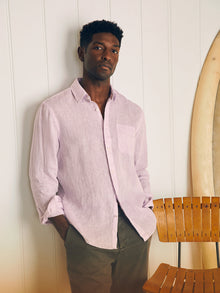 Mens - Linen Laguna Shirt | Lavender Melange