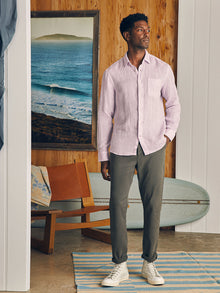 Mens - Linen Laguna Shirt | Lavender Melange