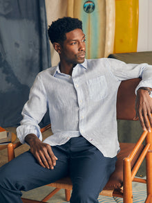 Mens - Linen Laguna Shirt | Summer Classic Stripe