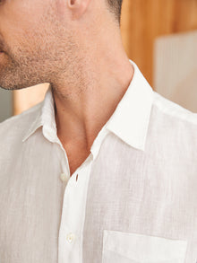 Mens - Linen Laguna Shirt | White