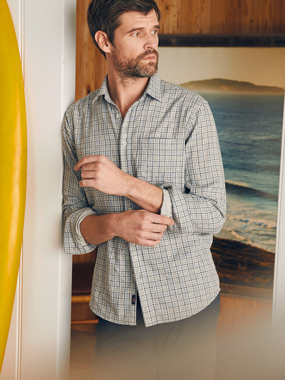 Mens - Sunwashed Chambray Shirt | Silver Falls Plaid