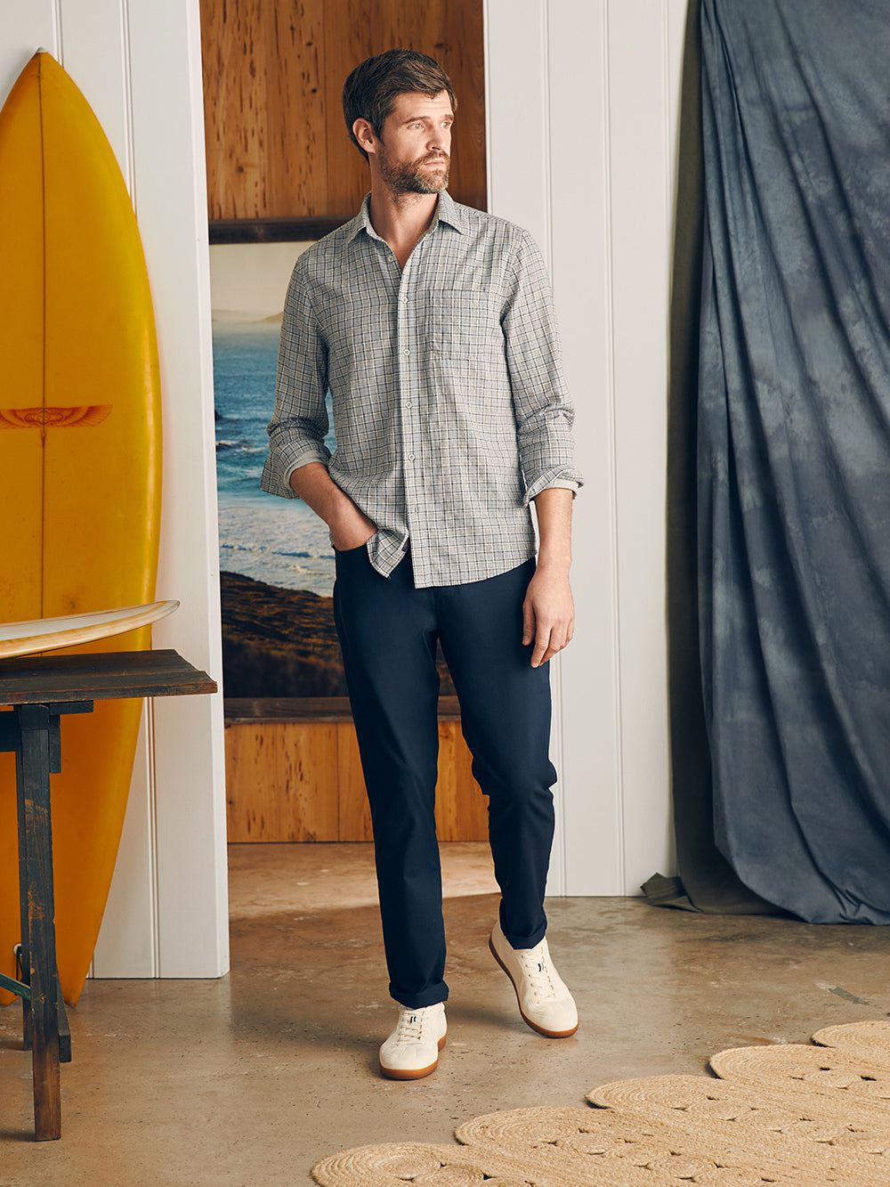 Mens - Sunwashed Chambray Shirt | Silver Falls Plaid